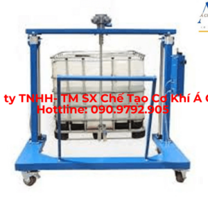 Máy khuấy công nghiệp gá ngang thùng IBC 1000 lít