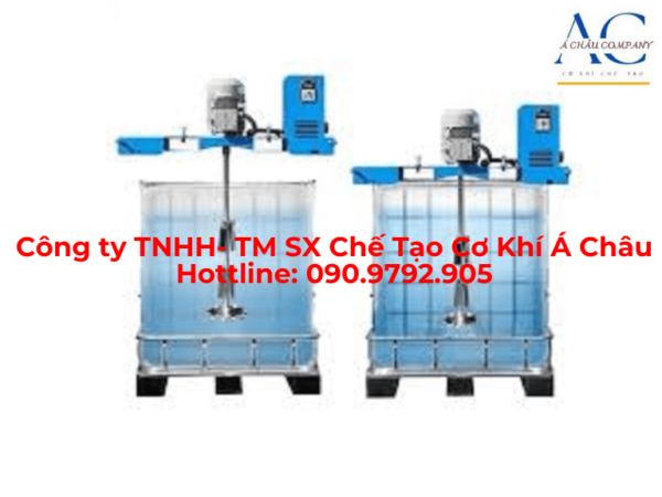 Máy khuấy công nghiệp thùng IBC 1000 lít