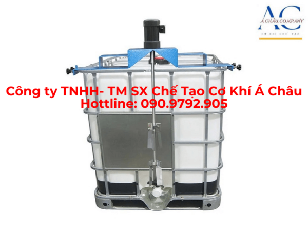 Máy khuấy gá ngang miệng thùng IBC 1000L