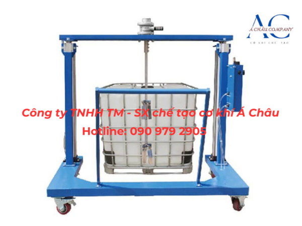 Máy khuấy hóa chất thùng IBC 1000 lít