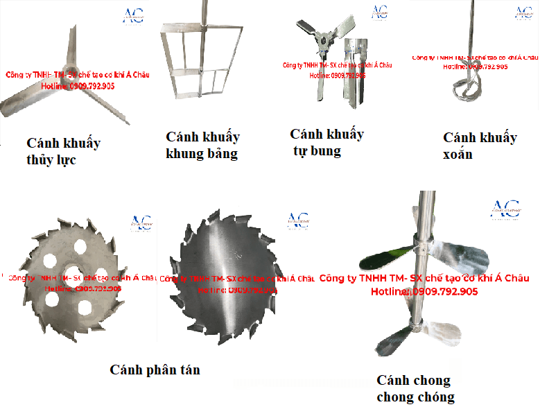 Một số mẫu cánh khuấy