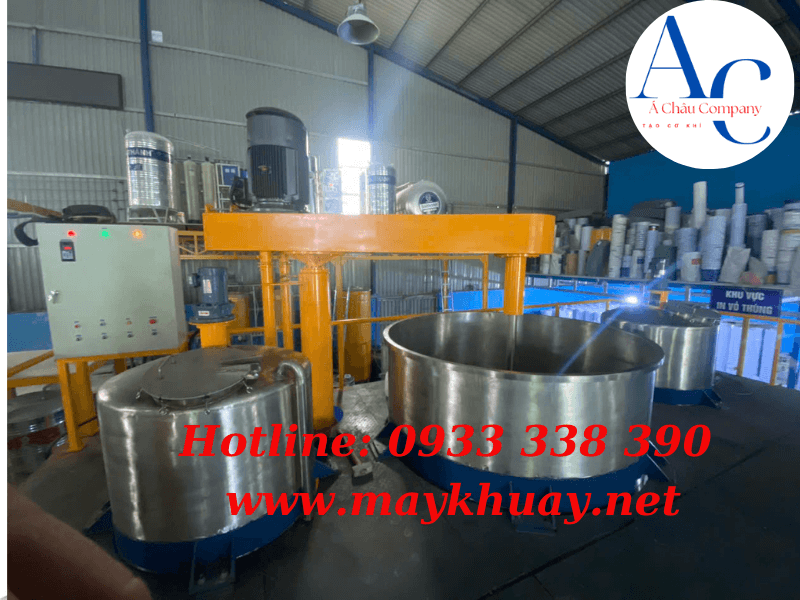 Giới thiệu quy trình sản xuất máy khuấy sơn kết hợp sàn thao tác tại xưởng